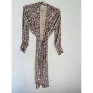 GOOD AMERICAN Honey Leopard Robe Size Small